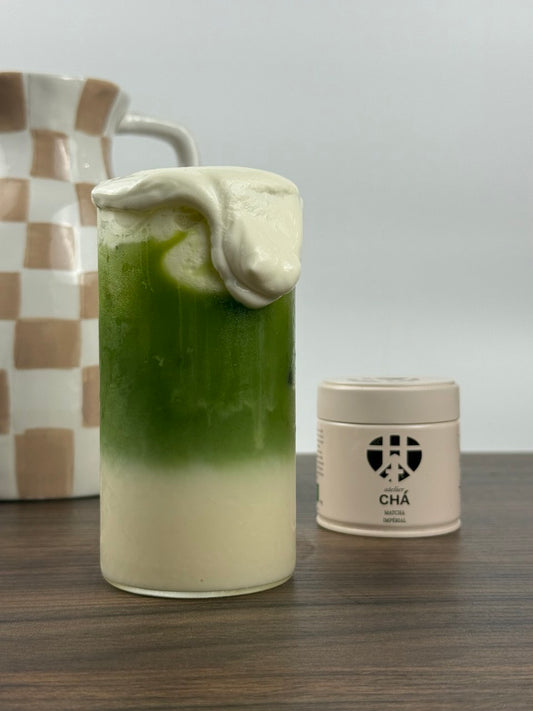 matcha latte cheese foam