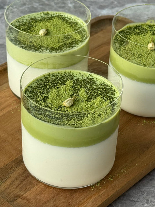 panna cotta au matcha